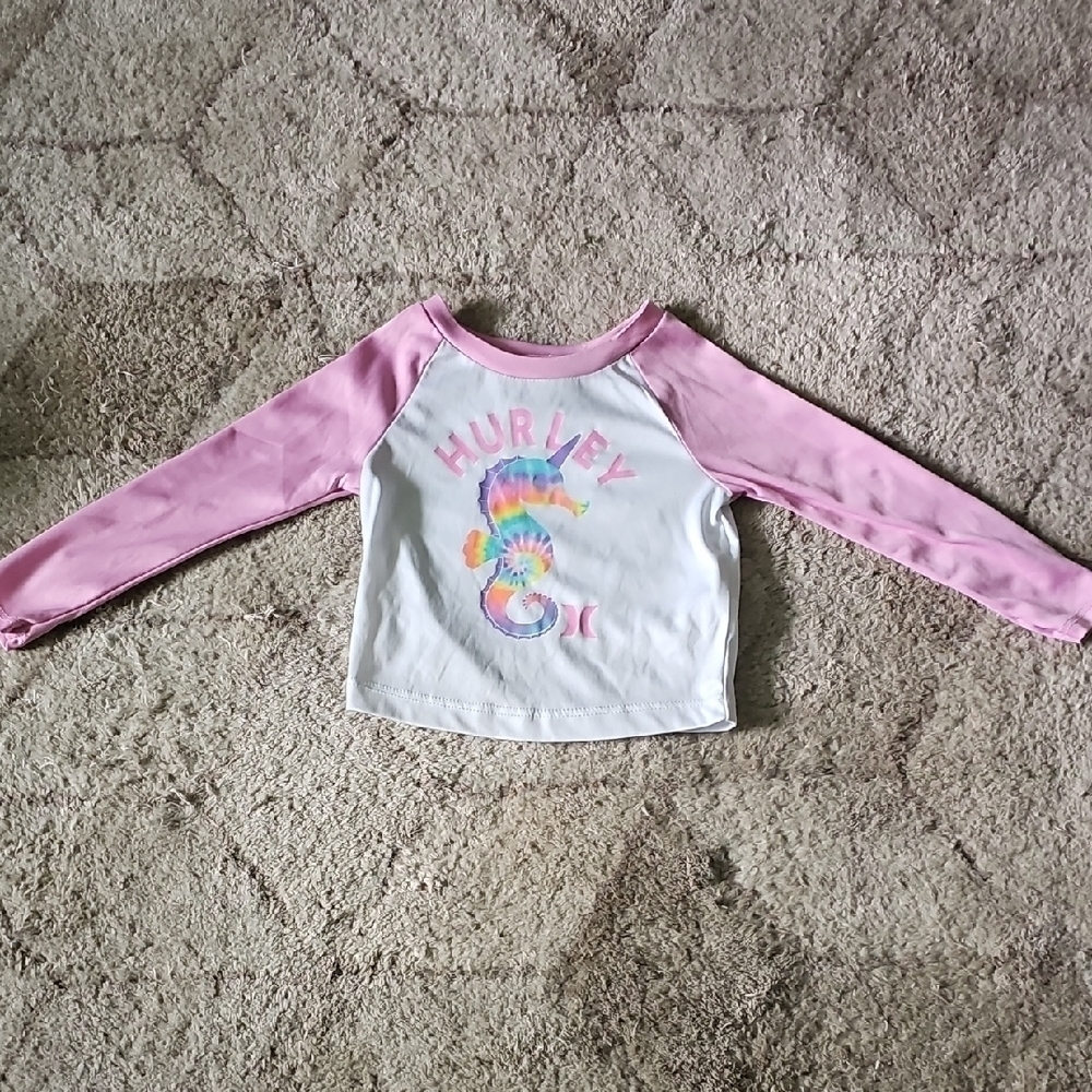 Nwot Hurley Rainbow Unicorn Seahorse Rashguard